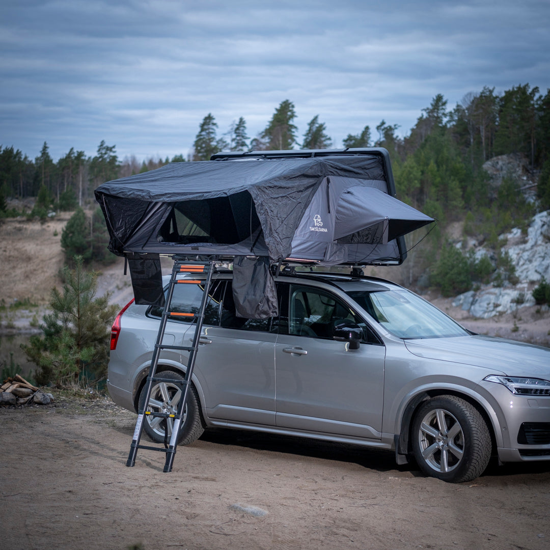 luxury rooftop tent Svartberget – spacious hard shell tent for the whole family
