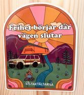 Klistermærke - Friheden begynder, hvor vejen ender